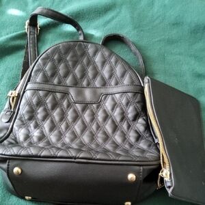 Black Quilted Backpack